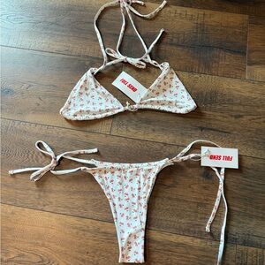 Full Send Floral Bikini Set - Cream